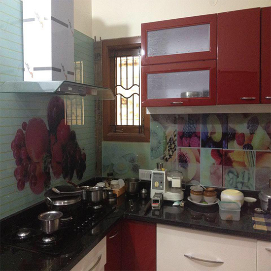 Decorative kitchen glass