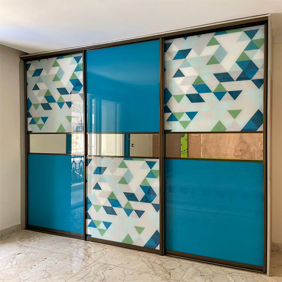 Geometric glass panels